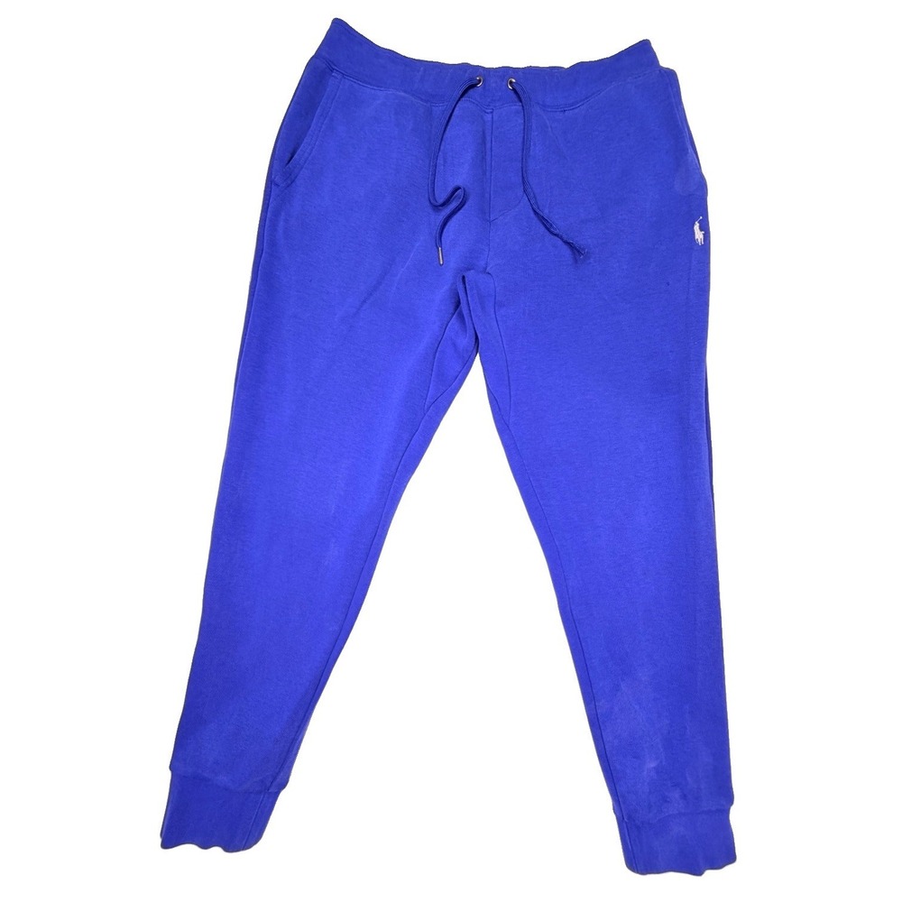 Polo Ralph Lauren Men's Medium Blue Jogger Sweatpants Pony Logo Drawstring